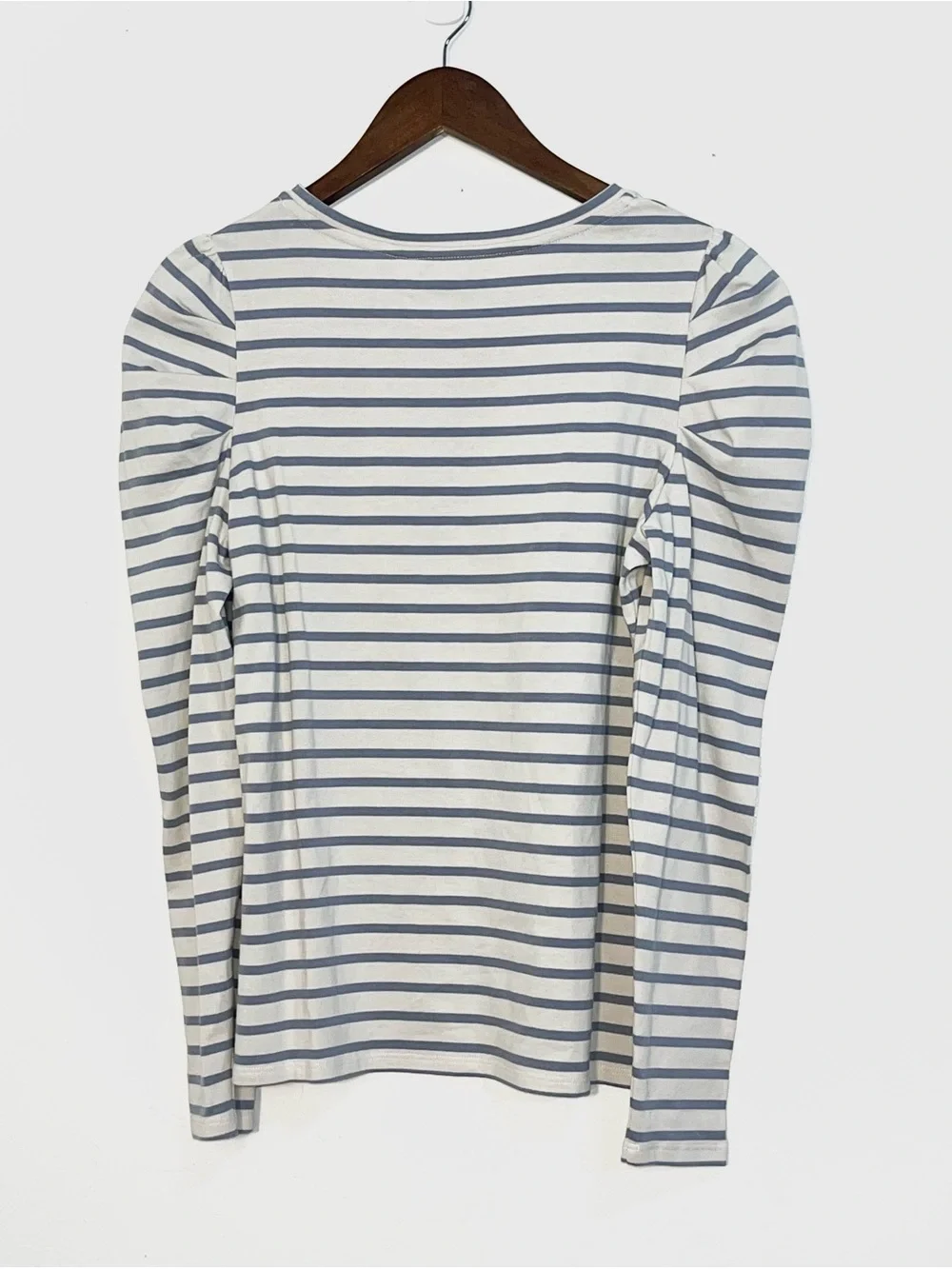 Boden Imogen Breton Striped Puff Sleeve 100% Cotton Knit Shirt Size 8